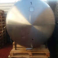 6000 L, horizontal, ss, agitator, coil